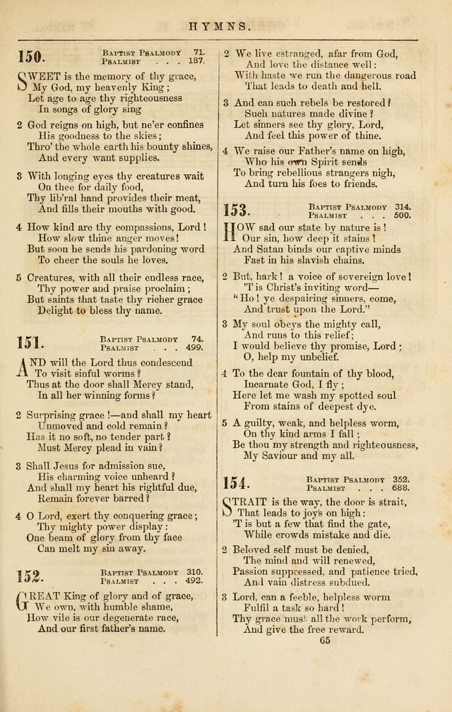 Baptist Chorals: a tune and hymn book designed to promote general congregational singing; containing one hundred and sixty four tunes adapted to about four hundred choice hymns  page 72