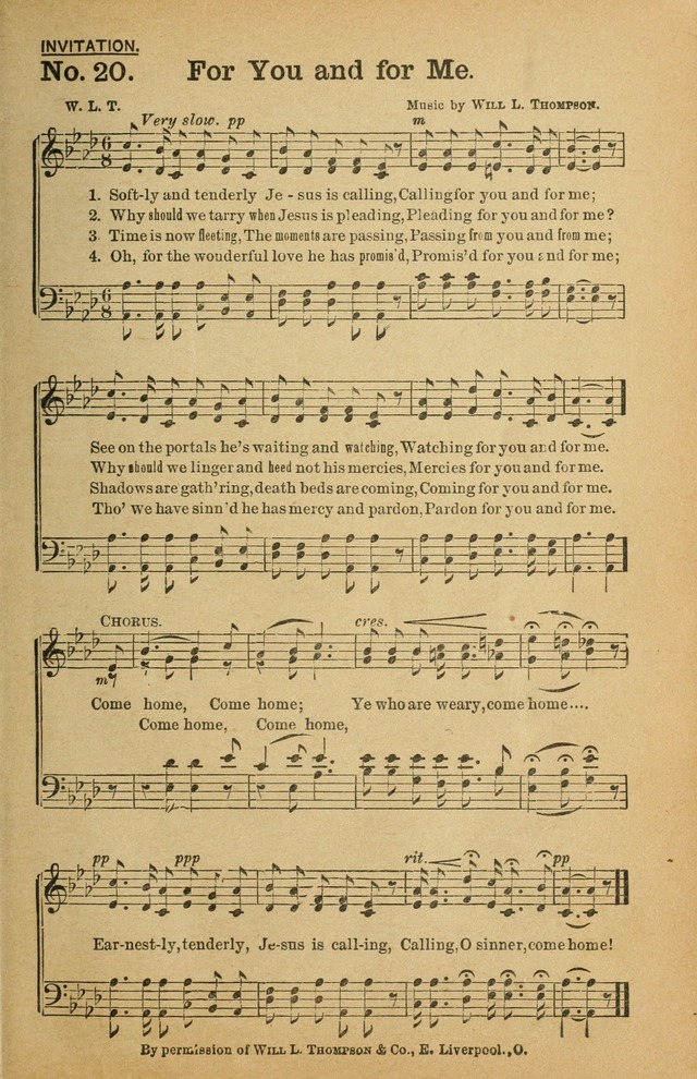 Best Hymns: from all the books and new ones to be made the best: selections from over one hundred of our best hymn writers page 23