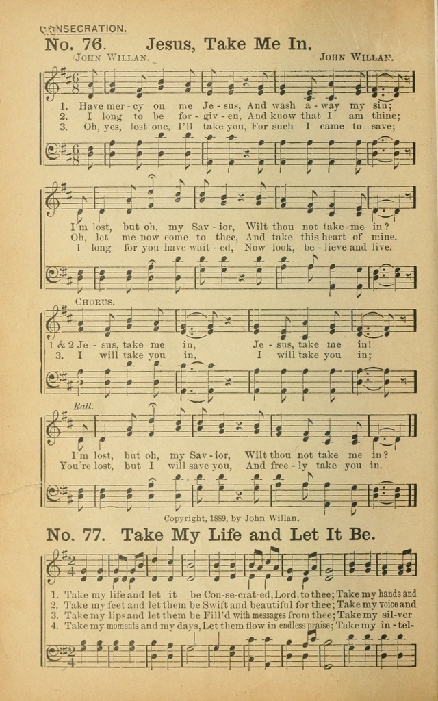 Best Hymns: from all the books and new ones to be made the best: selections from over one hundred of our best hymn writers page 68