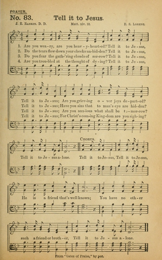 Best Hymns: from all the books and new ones to be made the best: selections from over one hundred of our best hymn writers page 73