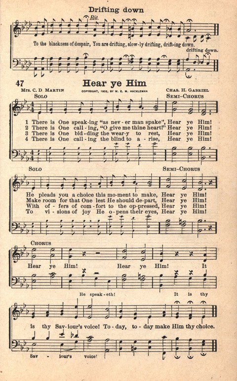 Bethany Hymns: A compilation of Choice Songs and Hymns page 47