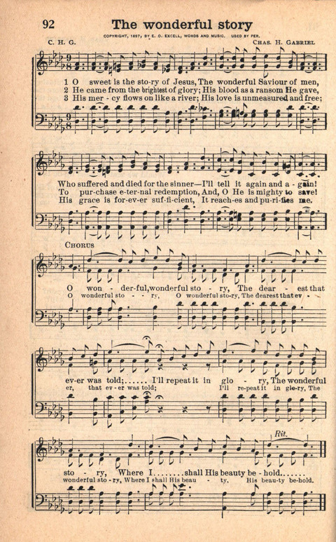 Bethany Hymns: A compilation of Choice Songs and Hymns page 92