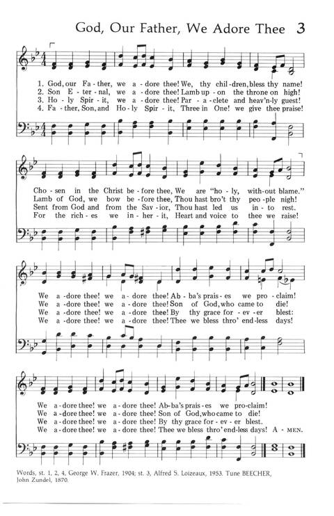 Baptist Hymnal (1975 ed) page 3