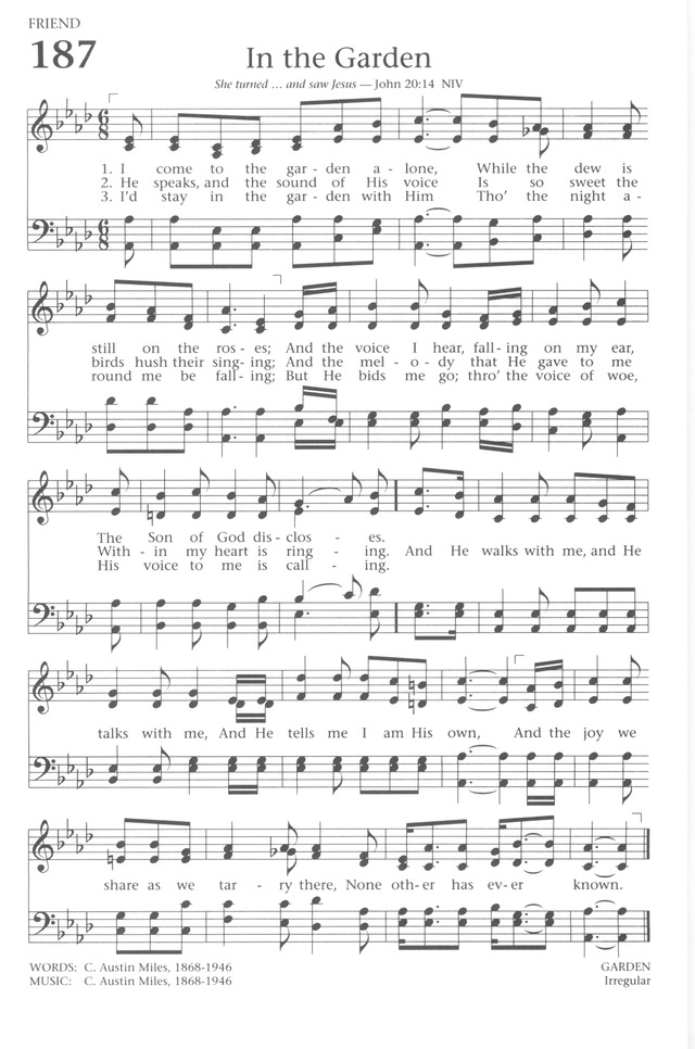 Baptist Hymnal 1991 page 168