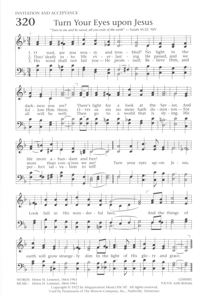 Baptist Hymnal 1991 page 284