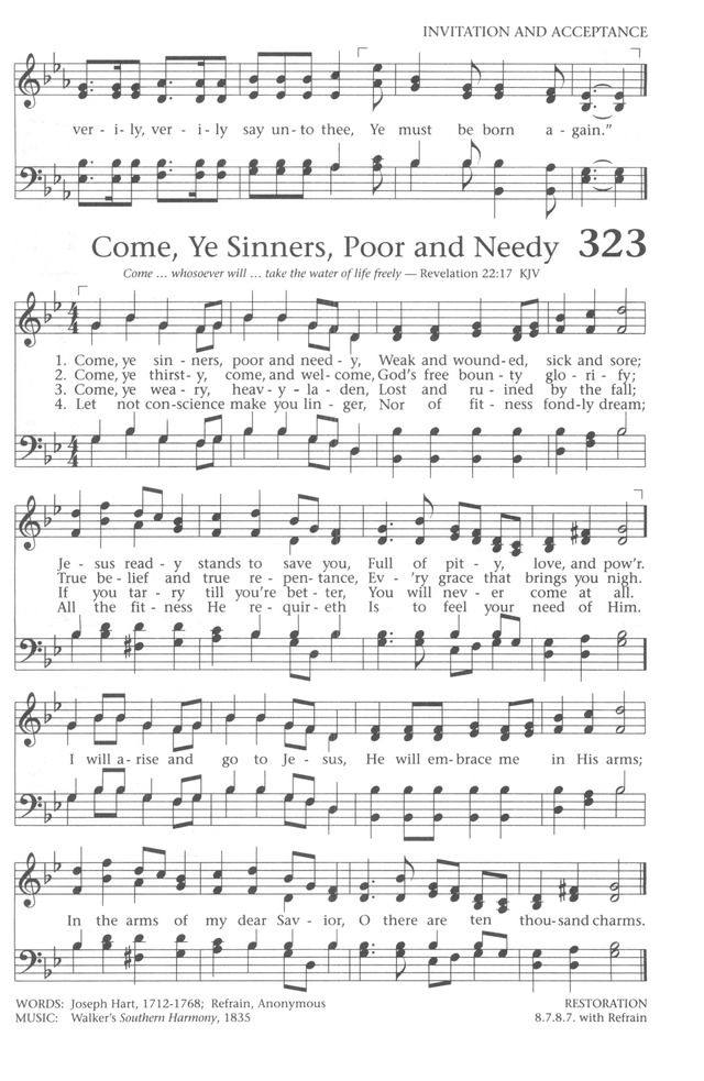 Baptist Hymnal 1991 page 287