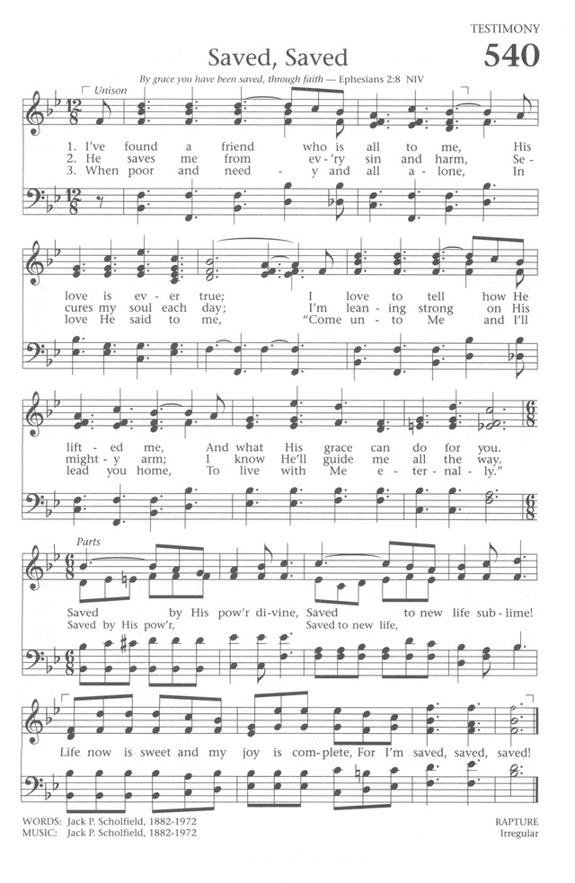 Baptist Hymnal 1991 page 481