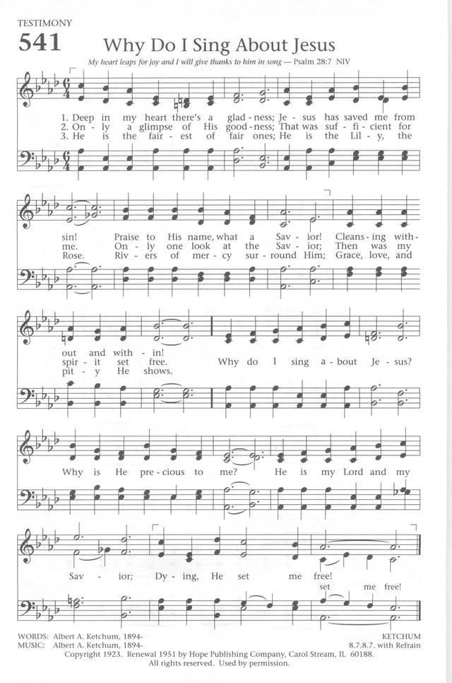 Baptist Hymnal 1991 page 482