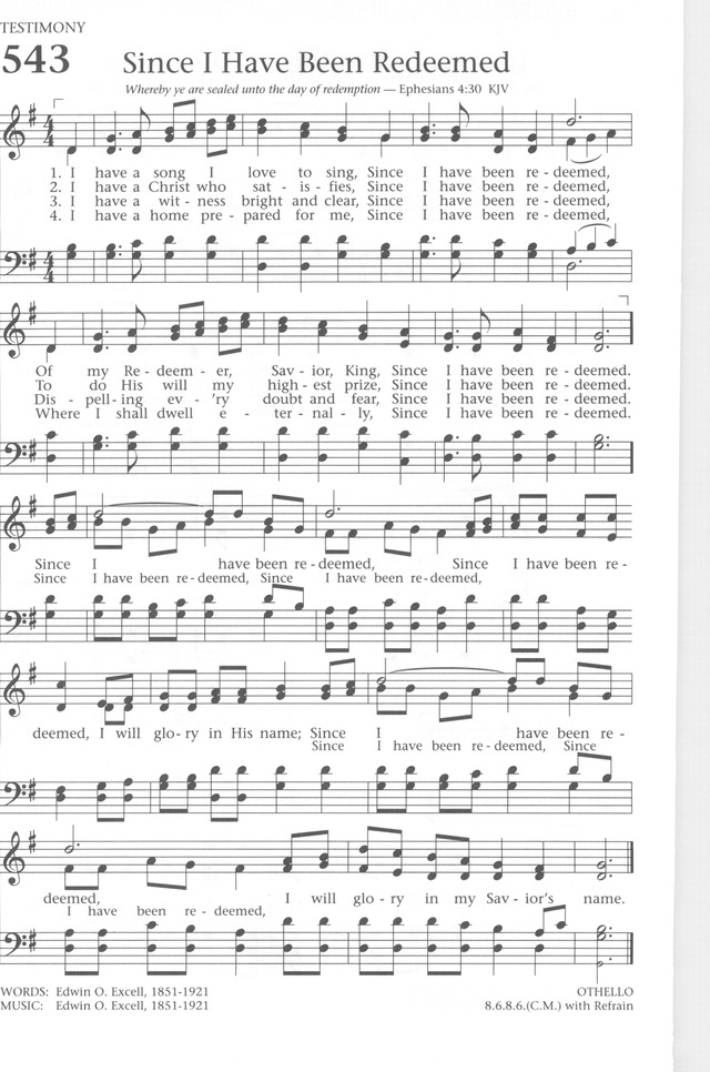 Baptist Hymnal 1991 page 484