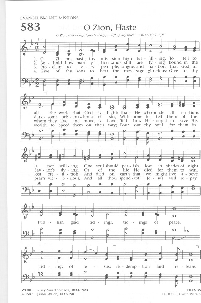 Baptist Hymnal 1991 page 522