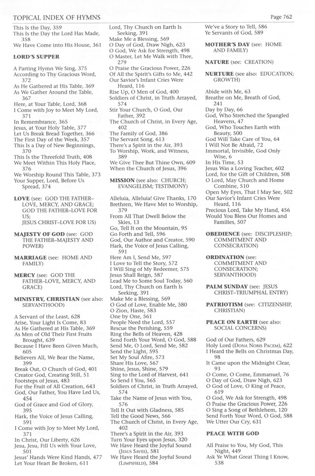 Baptist Hymnal 1991 page 644