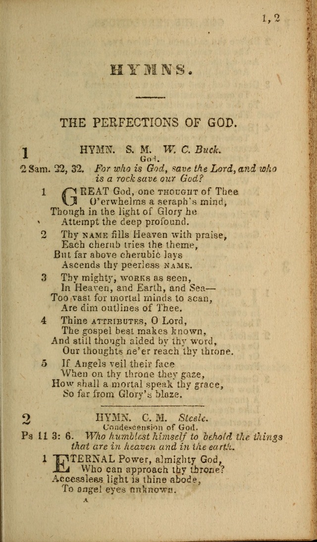 The Baptist Hymn Book: original and selected: in two parts page 1