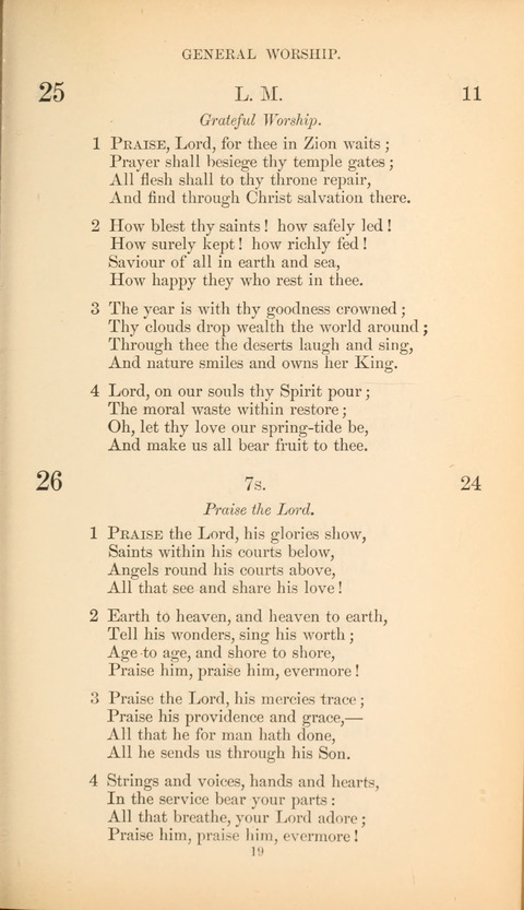 The Baptist Hymn Book page 19