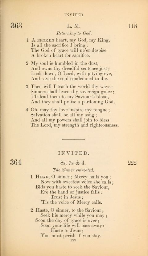 The Baptist Hymn Book page 199