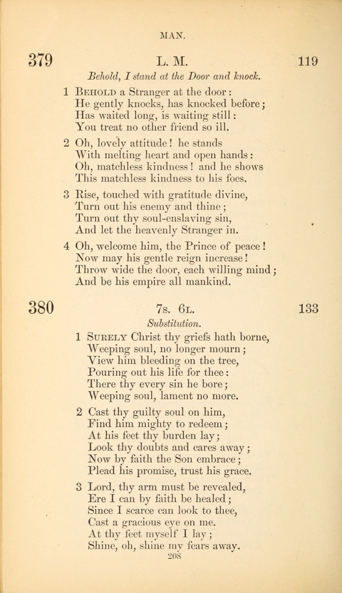 The Baptist Hymn Book page 208