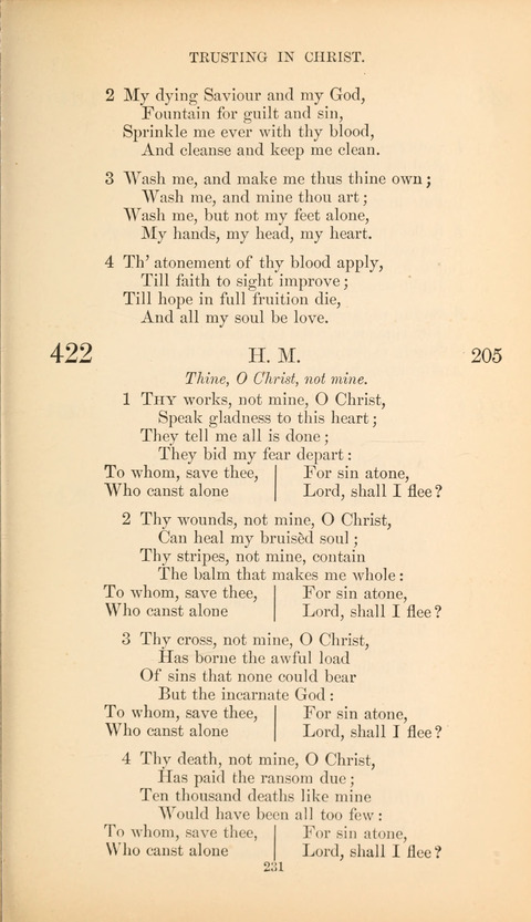 The Baptist Hymn Book page 231