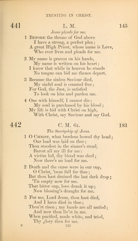 The Baptist Hymn Book page 241