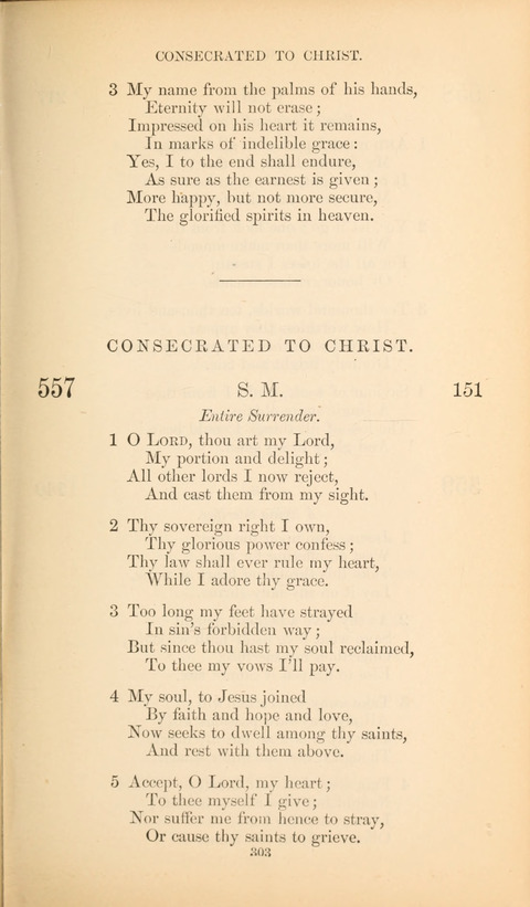 The Baptist Hymn Book page 303