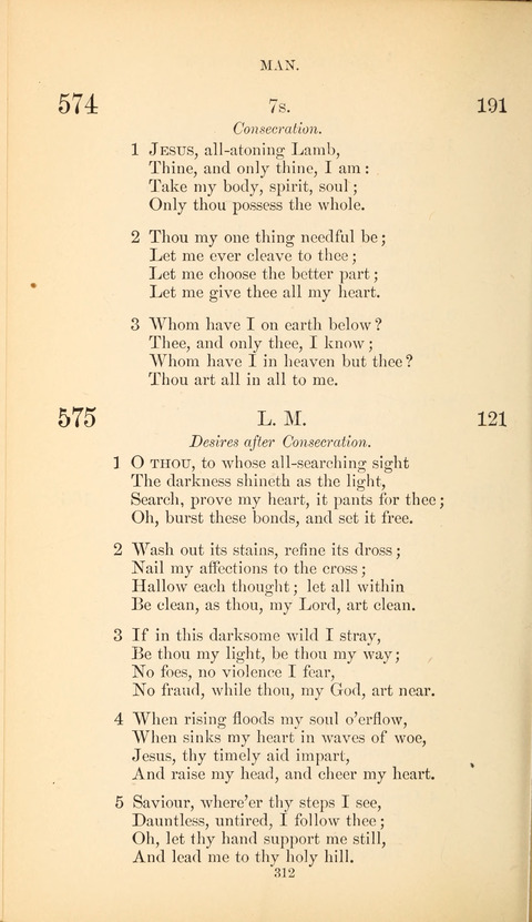 The Baptist Hymn Book page 312