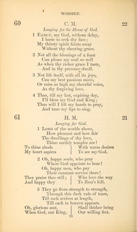 The Baptist Hymn Book page 38