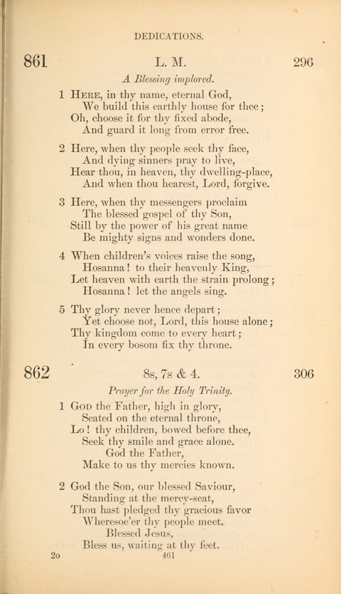 The Baptist Hymn Book page 461