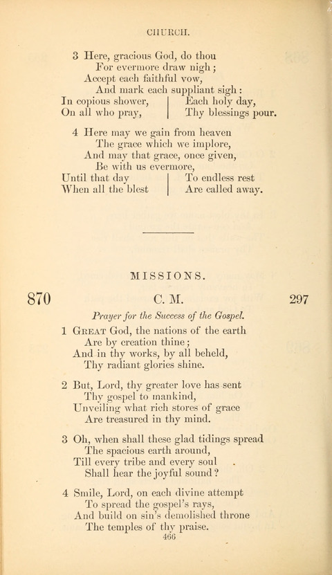 The Baptist Hymn Book page 466