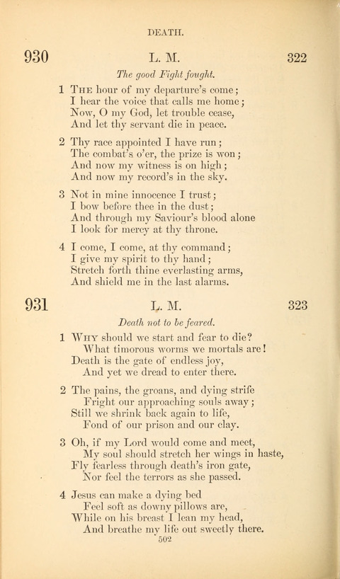 The Baptist Hymn Book page 502