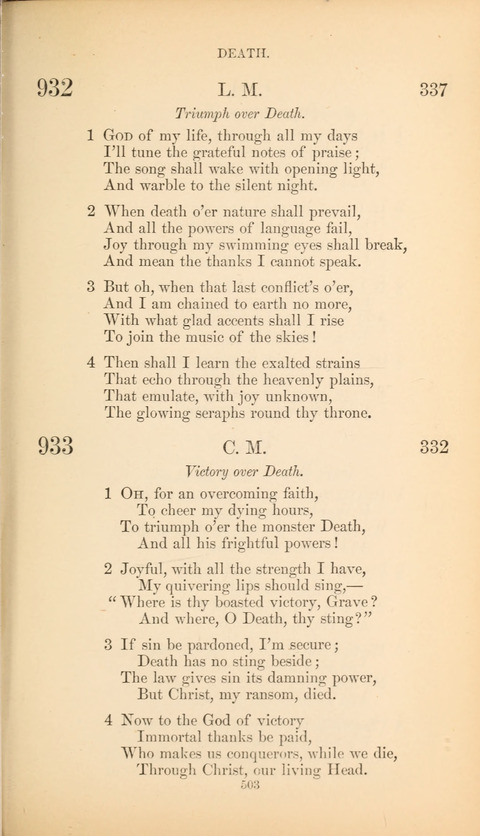 The Baptist Hymn Book page 503