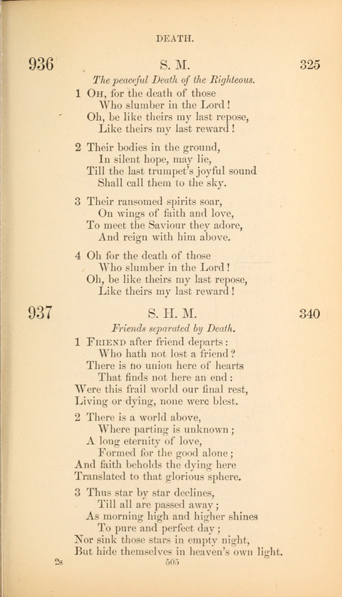 The Baptist Hymn Book page 505