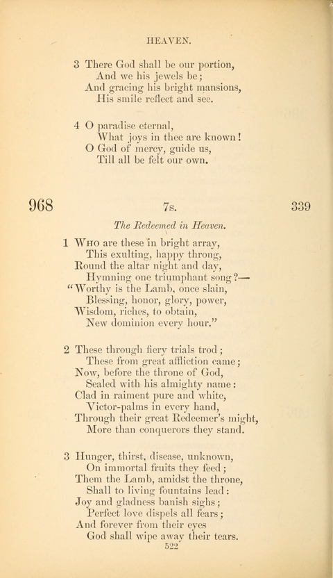 The Baptist Hymn Book page 522