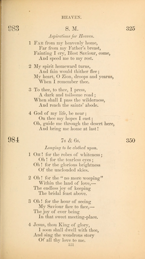 The Baptist Hymn Book page 531