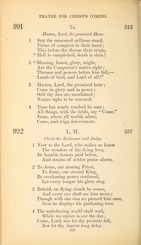 The Baptist Hymn Book page 536