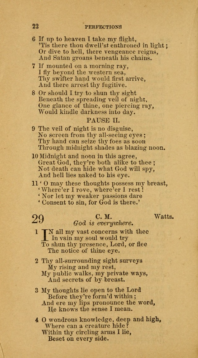 The Baptist Hymn Book: comprising a large and choice collection of psalms, hymns and spiritual songs, adapted to the faith and order of the Old School, or Primitive Baptists (2nd stereotype Ed.) page 22