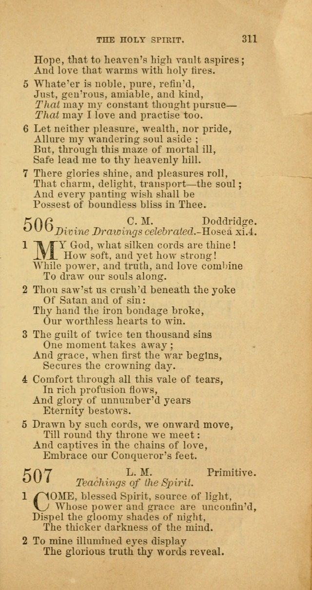 The Baptist Hymn Book: comprising a large and choice collection of psalms, hymns and spiritual songs, adapted to the faith and order of the Old School, or Primitive Baptists (2nd stereotype Ed.) page 313