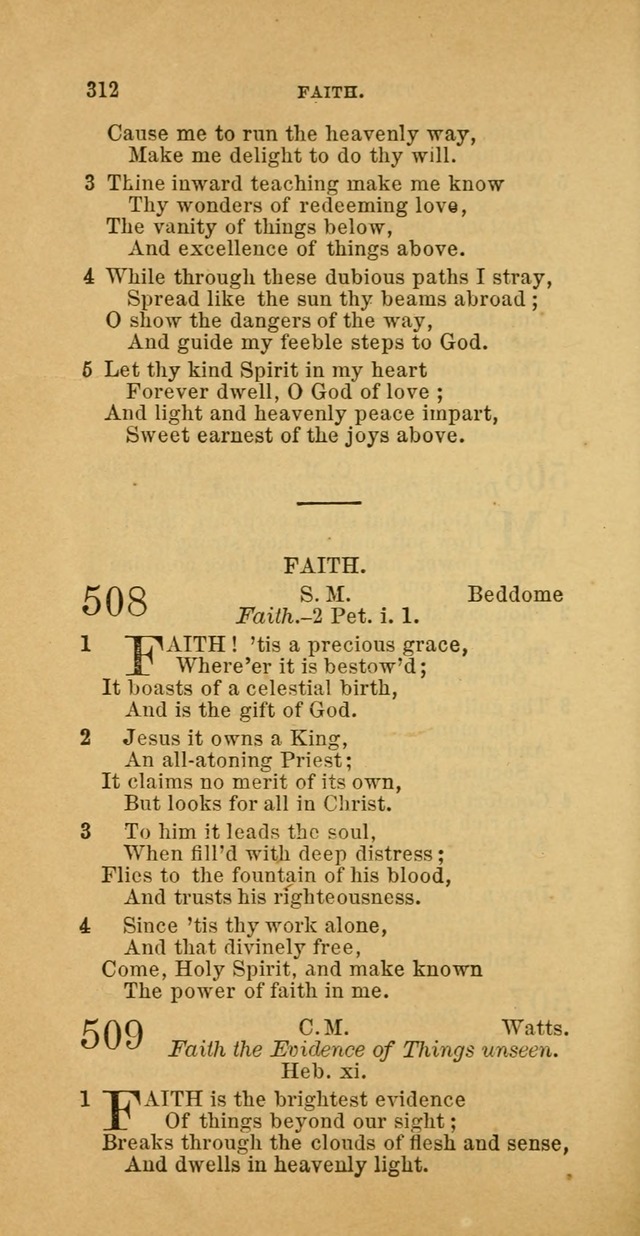 The Baptist Hymn Book: comprising a large and choice collection of psalms, hymns and spiritual songs, adapted to the faith and order of the Old School, or Primitive Baptists (2nd stereotype Ed.) page 314