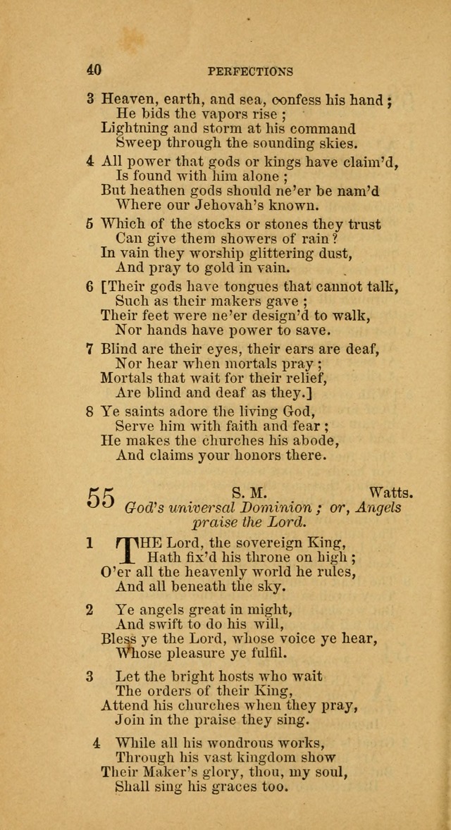 The Baptist Hymn Book: comprising a large and choice collection of psalms, hymns and spiritual songs, adapted to the faith and order of the Old School, or Primitive Baptists (2nd stereotype Ed.) page 40