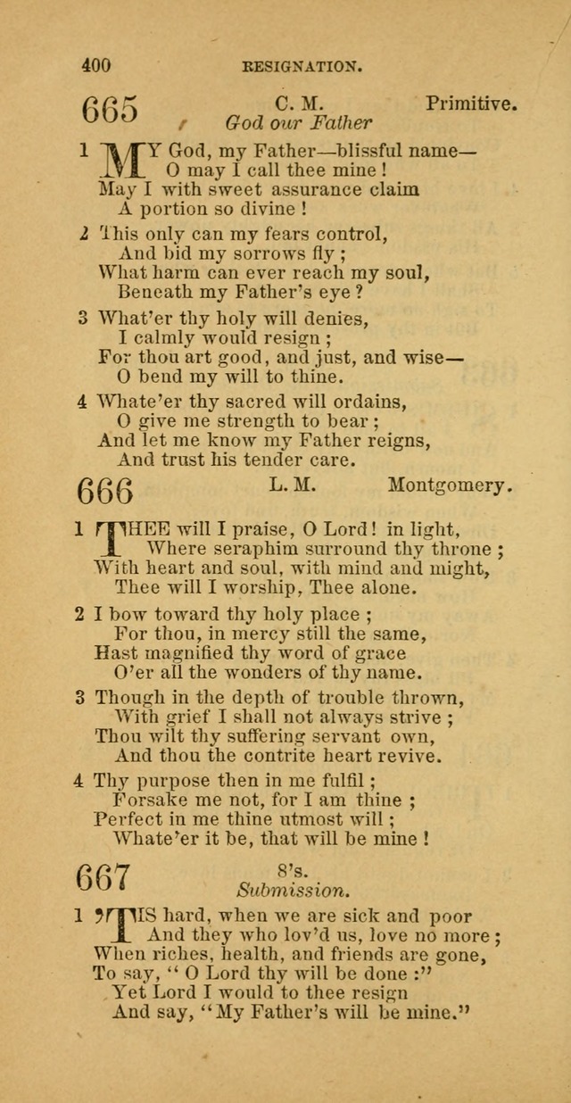 The Baptist Hymn Book: comprising a large and choice collection of psalms, hymns and spiritual songs, adapted to the faith and order of the Old School, or Primitive Baptists (2nd stereotype Ed.) page 402