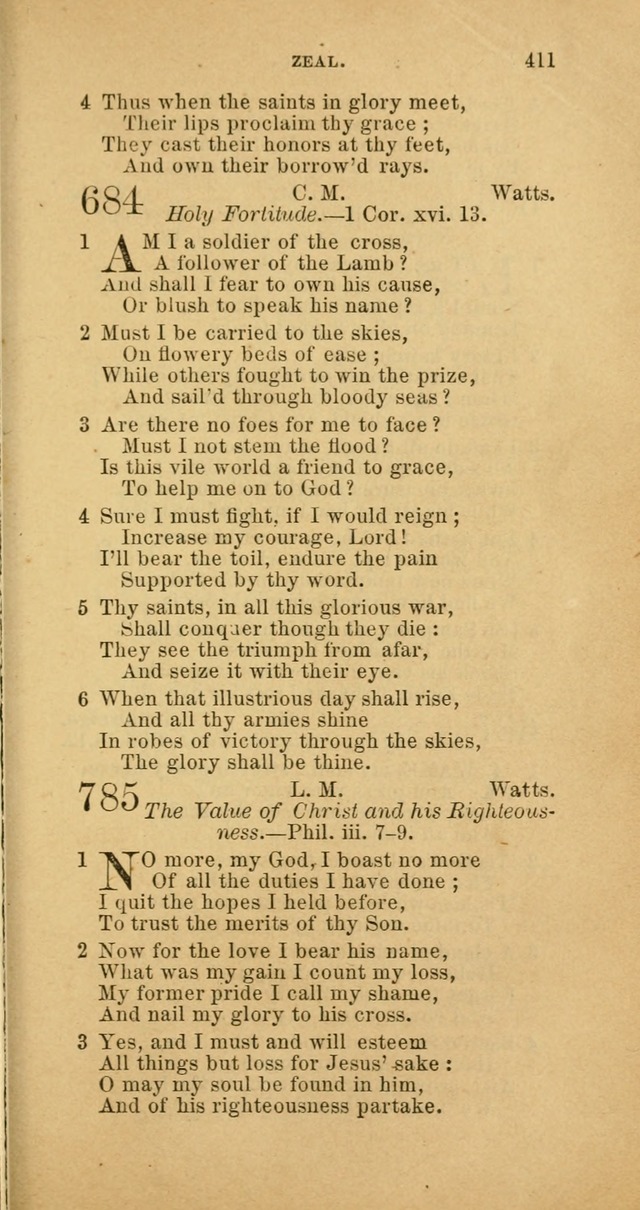 The Baptist Hymn Book: comprising a large and choice collection of psalms, hymns and spiritual songs, adapted to the faith and order of the Old School, or Primitive Baptists (2nd stereotype Ed.) page 413