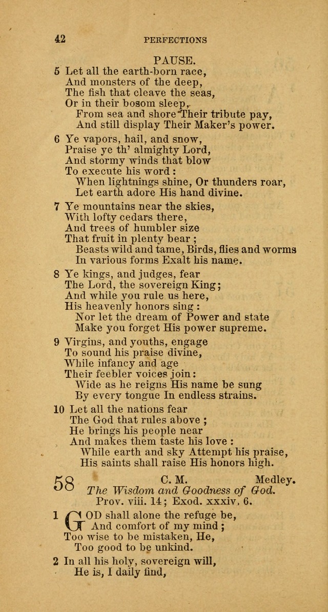 The Baptist Hymn Book: comprising a large and choice collection of psalms, hymns and spiritual songs, adapted to the faith and order of the Old School, or Primitive Baptists (2nd stereotype Ed.) page 42