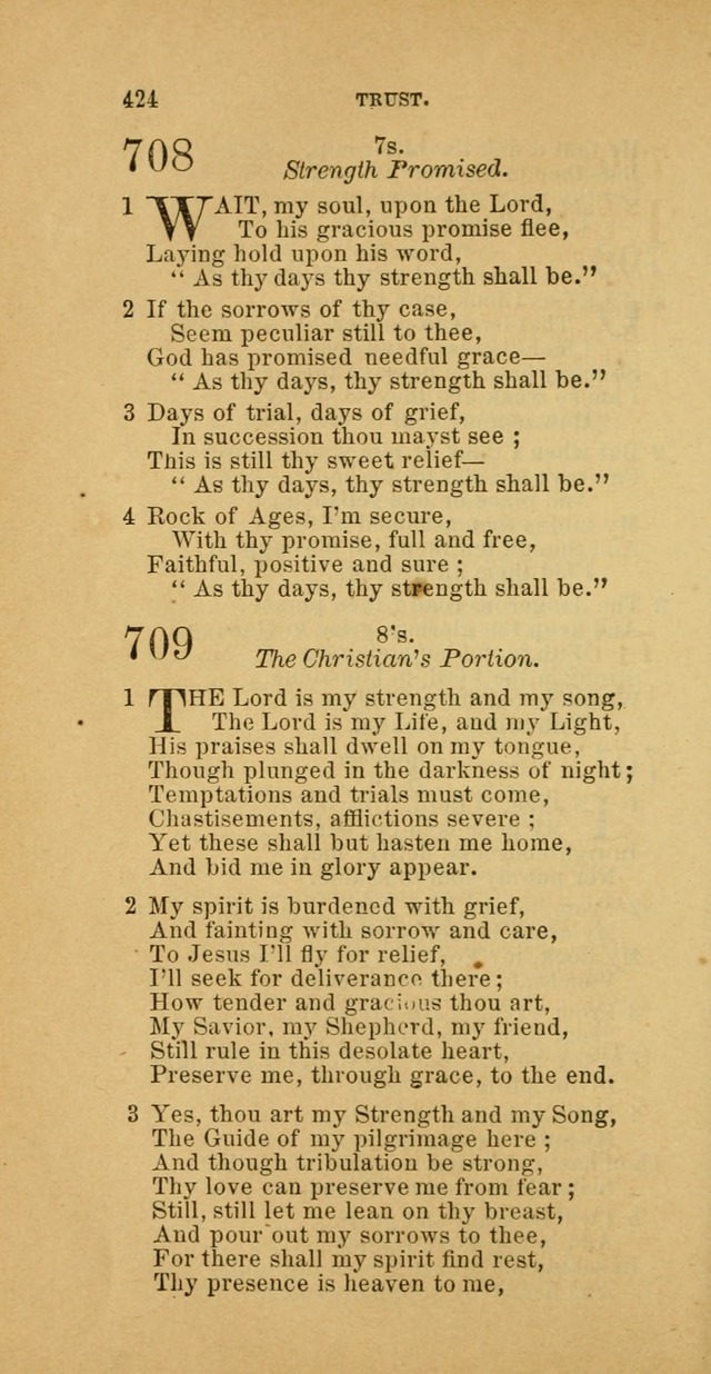 The Baptist Hymn Book: comprising a large and choice collection of psalms, hymns and spiritual songs, adapted to the faith and order of the Old School, or Primitive Baptists (2nd stereotype Ed.) page 426