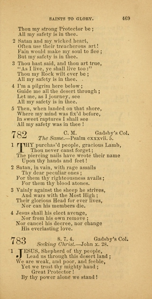 The Baptist Hymn Book: comprising a large and choice collection of psalms, hymns and spiritual songs, adapted to the faith and order of the Old School, or Primitive Baptists (2nd stereotype Ed.) page 471