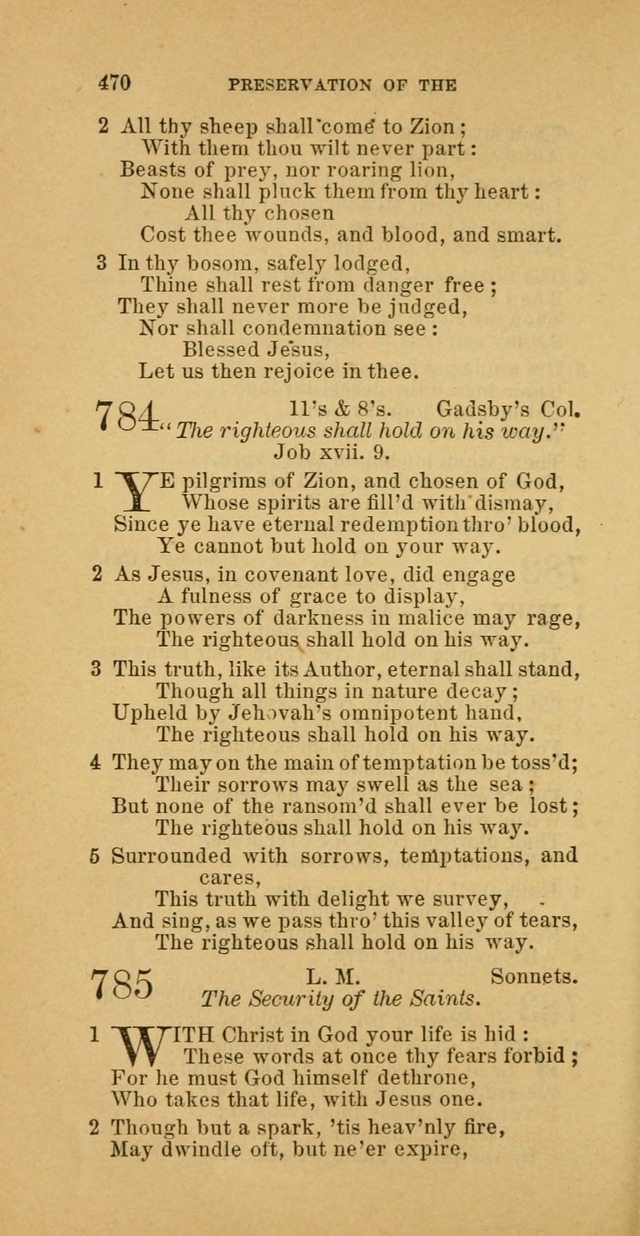 The Baptist Hymn Book: comprising a large and choice collection of psalms, hymns and spiritual songs, adapted to the faith and order of the Old School, or Primitive Baptists (2nd stereotype Ed.) page 472