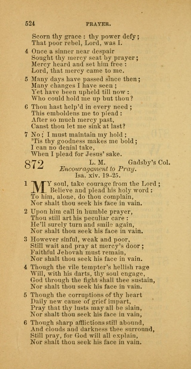 The Baptist Hymn Book: comprising a large and choice collection of psalms, hymns and spiritual songs, adapted to the faith and order of the Old School, or Primitive Baptists (2nd stereotype Ed.) page 526