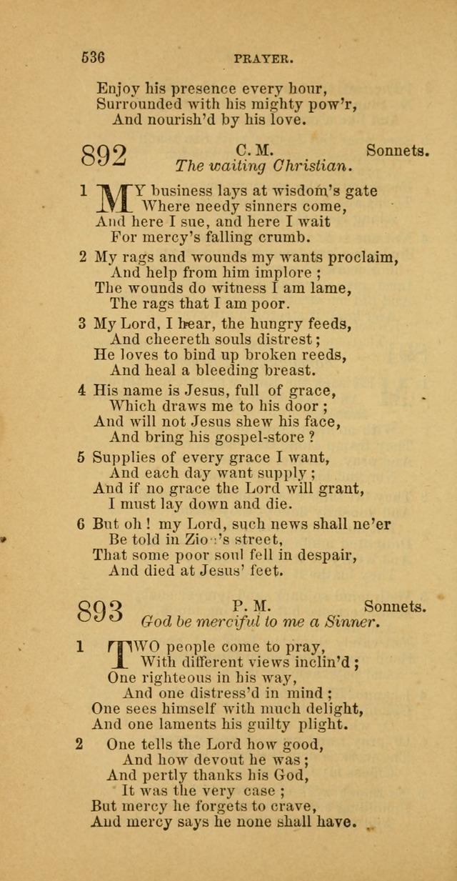 The Baptist Hymn Book: comprising a large and choice collection of psalms, hymns and spiritual songs, adapted to the faith and order of the Old School, or Primitive Baptists (2nd stereotype Ed.) page 538