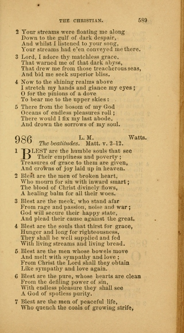 The Baptist Hymn Book: comprising a large and choice collection of psalms, hymns and spiritual songs, adapted to the faith and order of the Old School, or Primitive Baptists (2nd stereotype Ed.) page 591