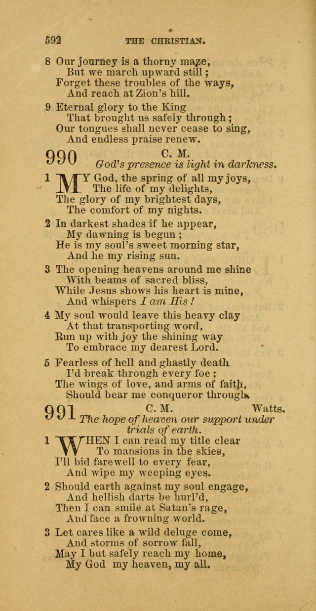 The Baptist Hymn Book: comprising a large and choice collection of psalms, hymns and spiritual songs, adapted to the faith and order of the Old School, or Primitive Baptists (2nd stereotype Ed.) page 594