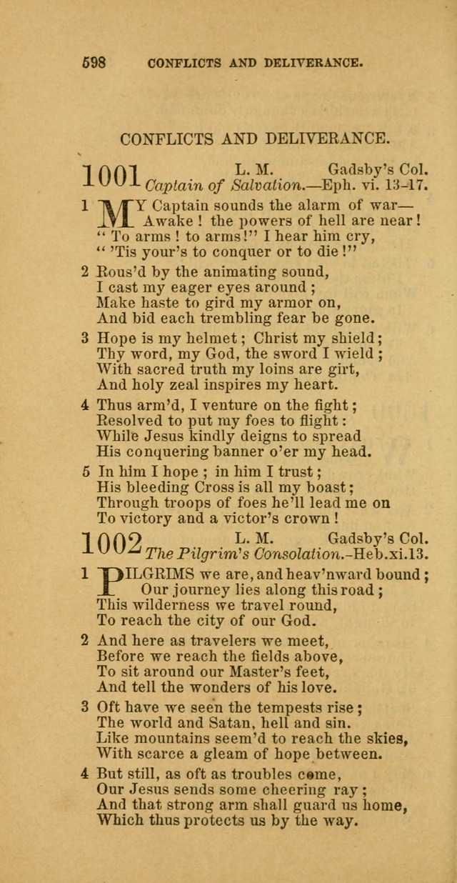 The Baptist Hymn Book: comprising a large and choice collection of psalms, hymns and spiritual songs, adapted to the faith and order of the Old School, or Primitive Baptists (2nd stereotype Ed.) page 600