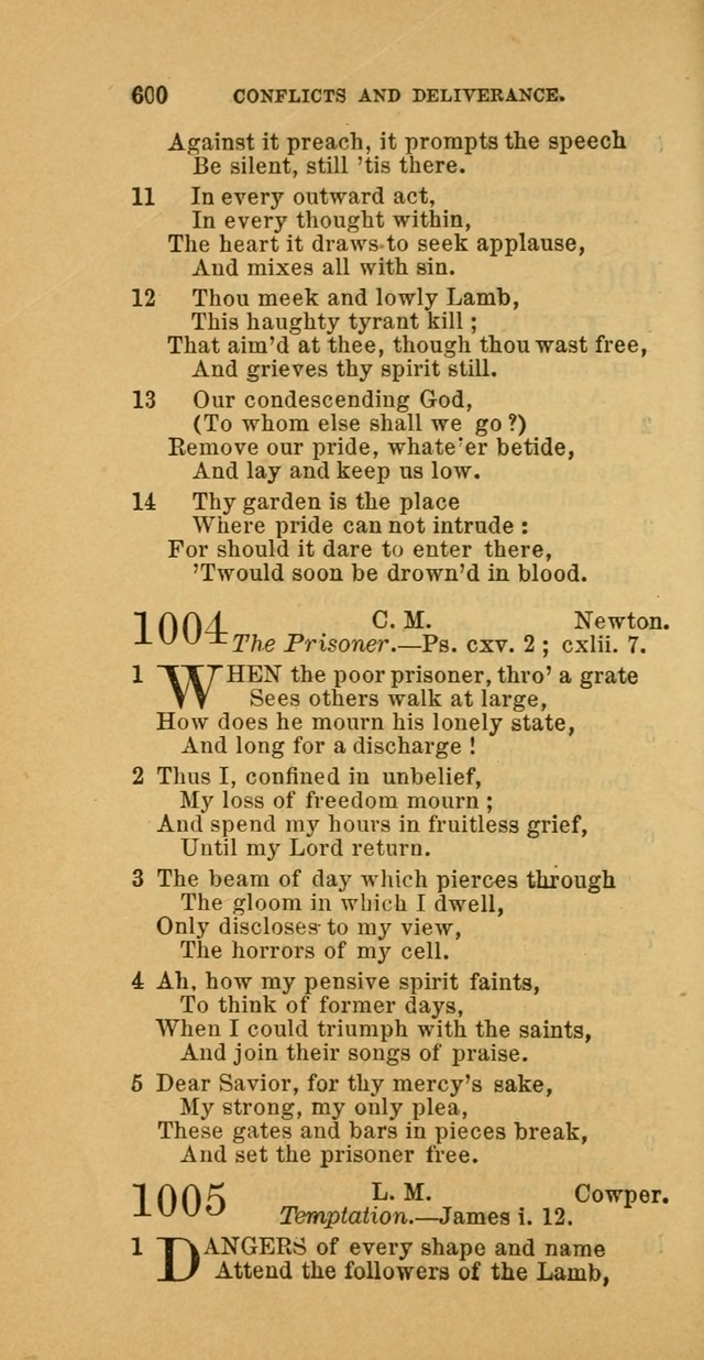 The Baptist Hymn Book: comprising a large and choice collection of psalms, hymns and spiritual songs, adapted to the faith and order of the Old School, or Primitive Baptists (2nd stereotype Ed.) page 602