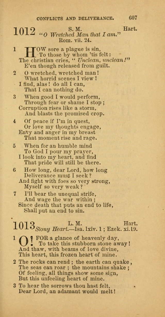 The Baptist Hymn Book: comprising a large and choice collection of psalms, hymns and spiritual songs, adapted to the faith and order of the Old School, or Primitive Baptists (2nd stereotype Ed.) page 609