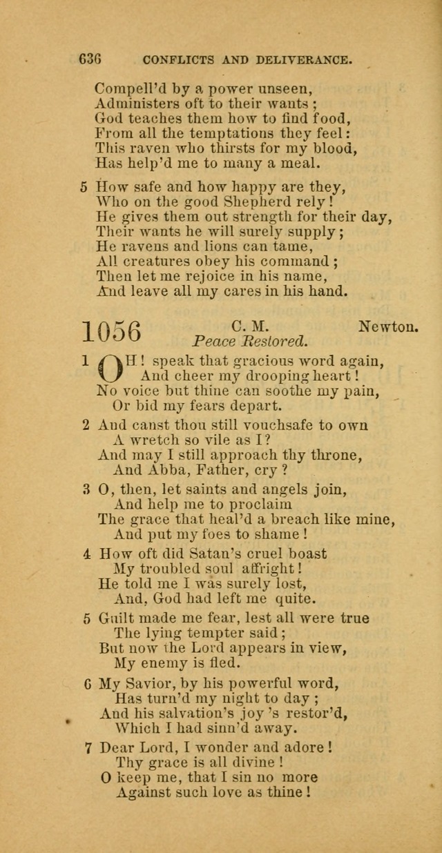 The Baptist Hymn Book: comprising a large and choice collection of psalms, hymns and spiritual songs, adapted to the faith and order of the Old School, or Primitive Baptists (2nd stereotype Ed.) page 638